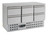 Combisteel Refrigerated Counter 6 Drawers - 7950.0113 Counter Fridges With Drawers Combisteel   