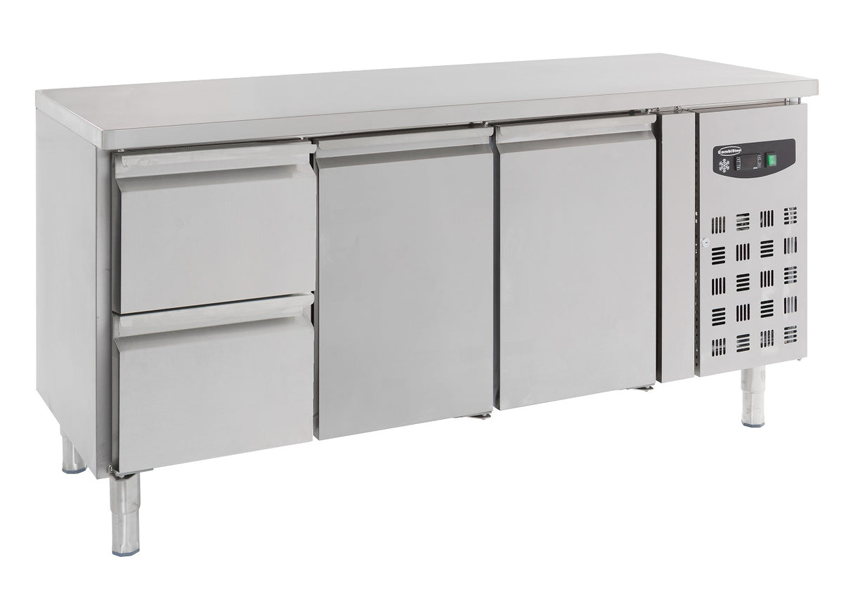 Combisteel 700 Refrigerated Counter 2 Doors And 2 Drawers - 7950.0205 Counter Fridges With Drawers Combisteel   