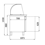 Combisteel Refrigerated Counter With Glass Cover 3 Doors - 7950.0415 Refrigerated Counters - Triple Door Combisteel   