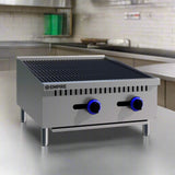 Empire 2 Burner Gas Countertop Chargrill Charbroiler 600mm Wide - EMP-RFS-24-R-OZ Charcoal Grills Empire   