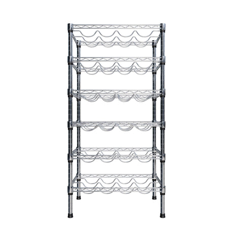 Empire Adjustable 6 Tier Chrome Wire Wine Bottle Rack 24 Bottle Capacity - EMP-WRACK6 Chrome Wire Shelving and Racking Empire   