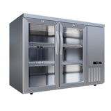 Empire High Capacity Stainless Steel Double Door Bottle Cooler Hinged Undercounter Low Height Side Cooling - CL-305HR Double Door Bottle Coolers Empire