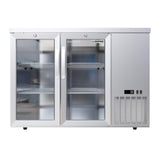 Empire High Capacity Stainless Steel Double Door Bottle Cooler Hinged Undercounter Low Height Side Cooling - CL-305HR Double Door Bottle Coolers Empire