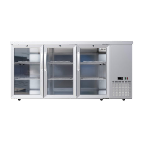 Empire Pro Line Stainless Steel Triple Door Bottle Cooler Hinged Undercounter Side Cooling - CL-526HR Triple Door Bottle Coolers Empire   