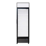 Empire Single Door Display Cooler Fridge with Merchandising Canopy 375 Litre - CL-370 Upright Double Glass Door Chillers Empire