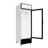 Empire Single Door Display Cooler Fridge with Merchandising Canopy 375 Litre - CL-370 Upright Double Glass Door Chillers Empire