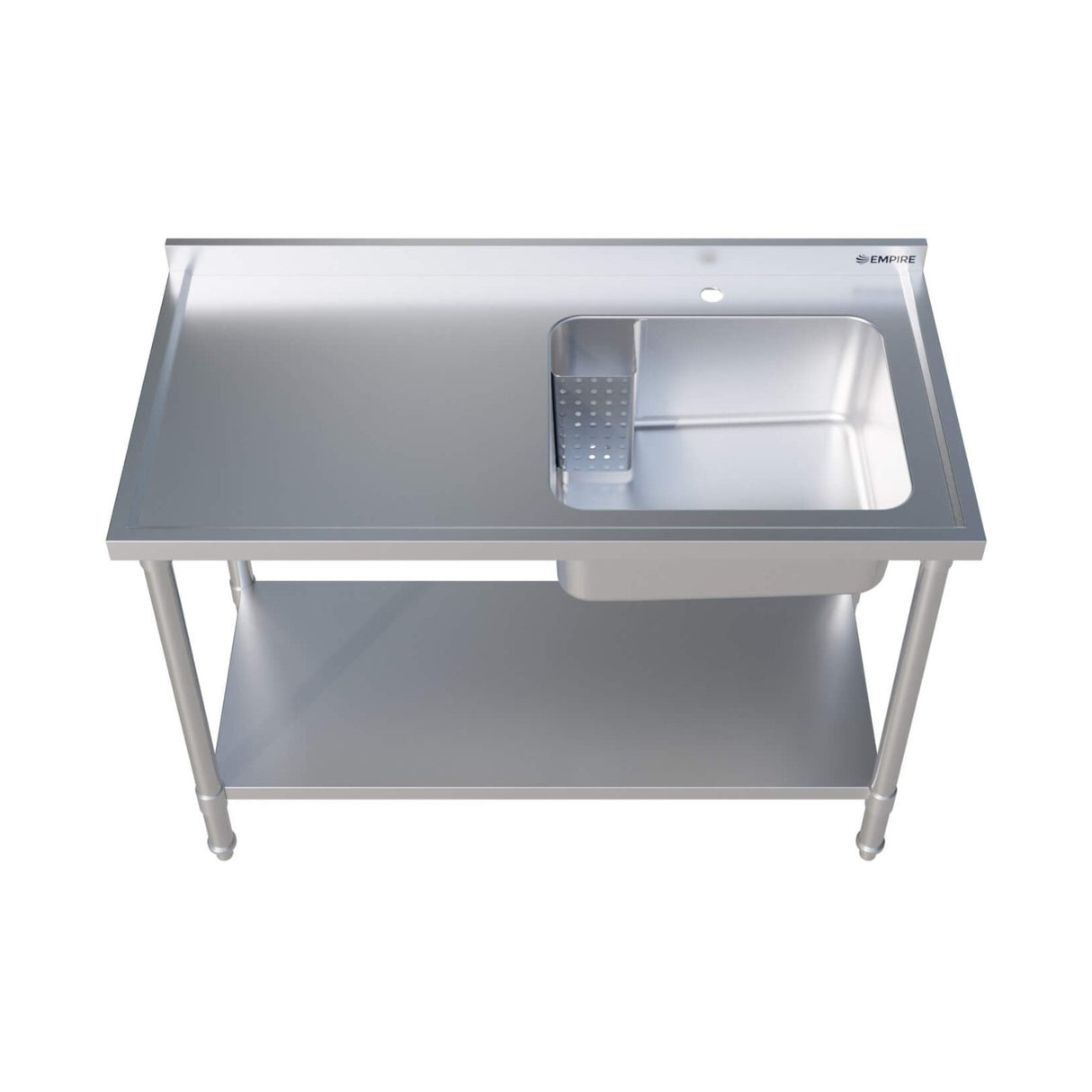 Empire Stainless Steel Single Bowl Sink 1200mm Wide Left Hand Drainer - EMP-SSWTS-1200L Single Bowl Sinks Empire   