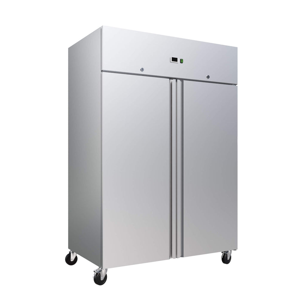 Empire Upright Double Door Stainless Steel Gastronorm Fridge 1200 Litre - EMP-GN1200SS Refrigeration Uprights - Double Door Empire   