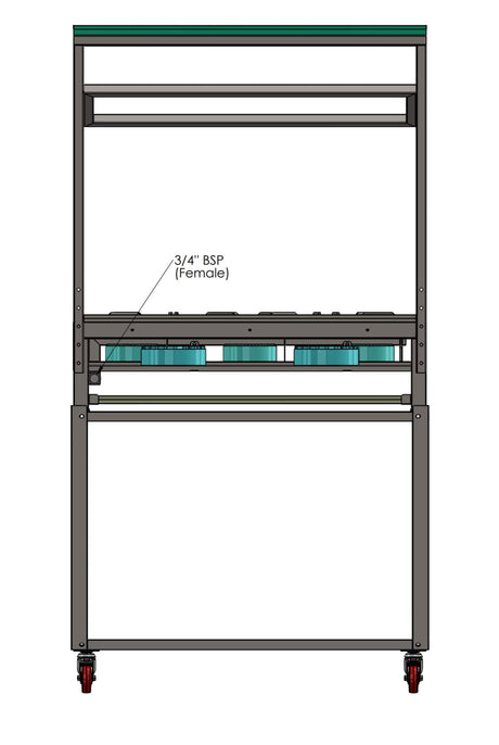 Rotoquip Commercial 5 Burner Indian Range Cooker - RCR-3x2 Indian Range Cookers Rotoquip   