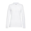 Brook Taverner Anna Womens Long Sleeve Polo Shirt White Size L - BA141-L Polo Shirts Brook Taverner   