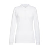 Brook Taverner Anna Womens Long Sleeve Polo Shirt White Size XL - BA141-XL Polo Shirts Brook Taverner   