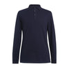 Brook Taverner Frederick Mens Long Sleeve Polo Shirt Navy Size S - BA142-S Polo Shirts Brook Taverner   