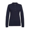 Brook Taverner Anna Womens Long Sleeve Polo Shirt Navy Size S - BA143-S Polo Shirts Brook Taverner   