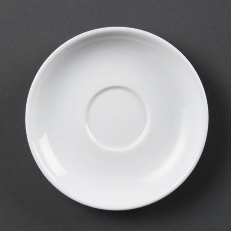 Olympia Whiteware Espresso Saucers (Pack of 12) - CB465 Olympia Crockery Olympia   