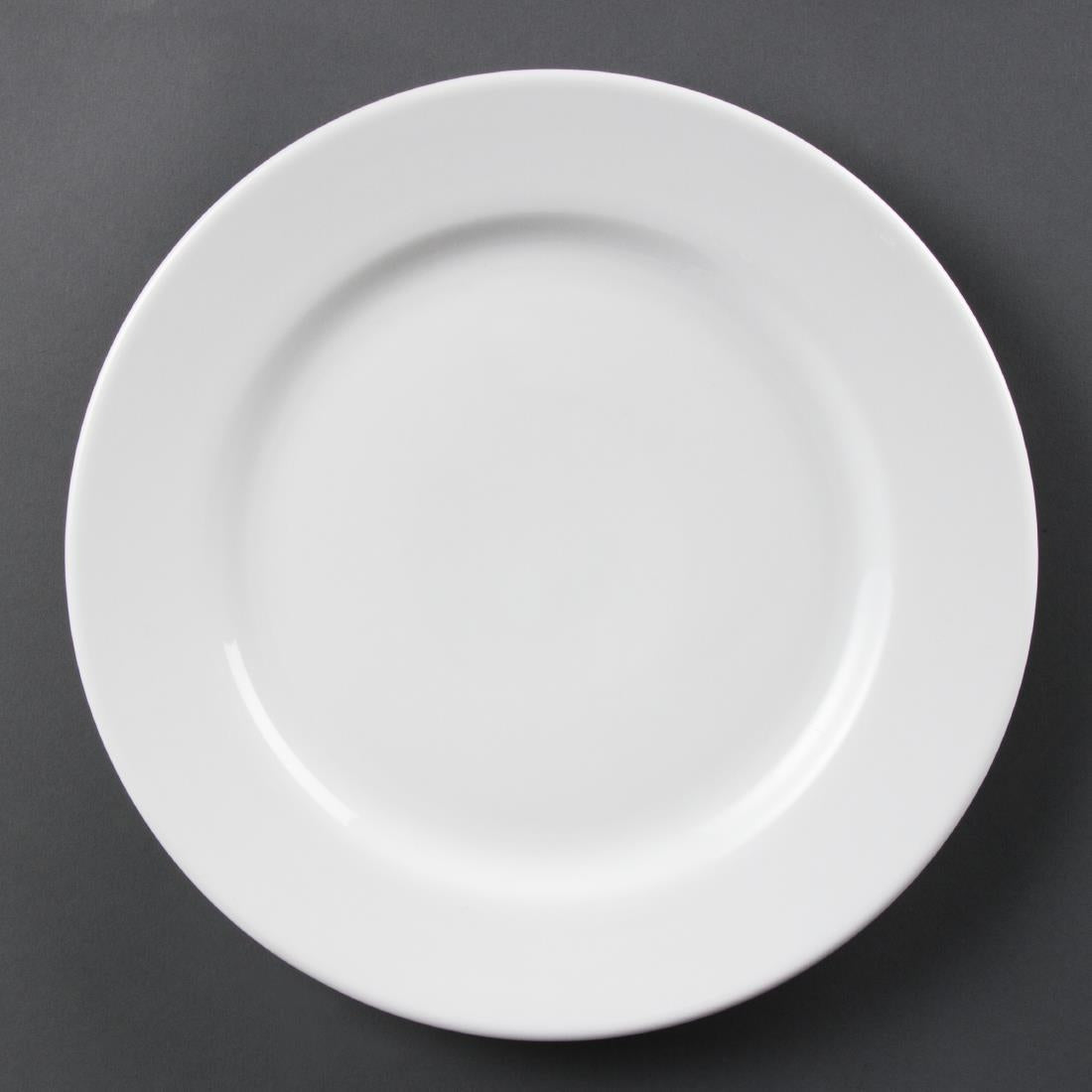 Olympia Whiteware Wide Rimmed Plates 310mm (Pack of 6) - CB483 Plates Olympia