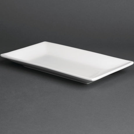 Olympia Whiteware Serving Rectangular Platters 250x 150mm (Pack of 4) - CC894 Plates Olympia