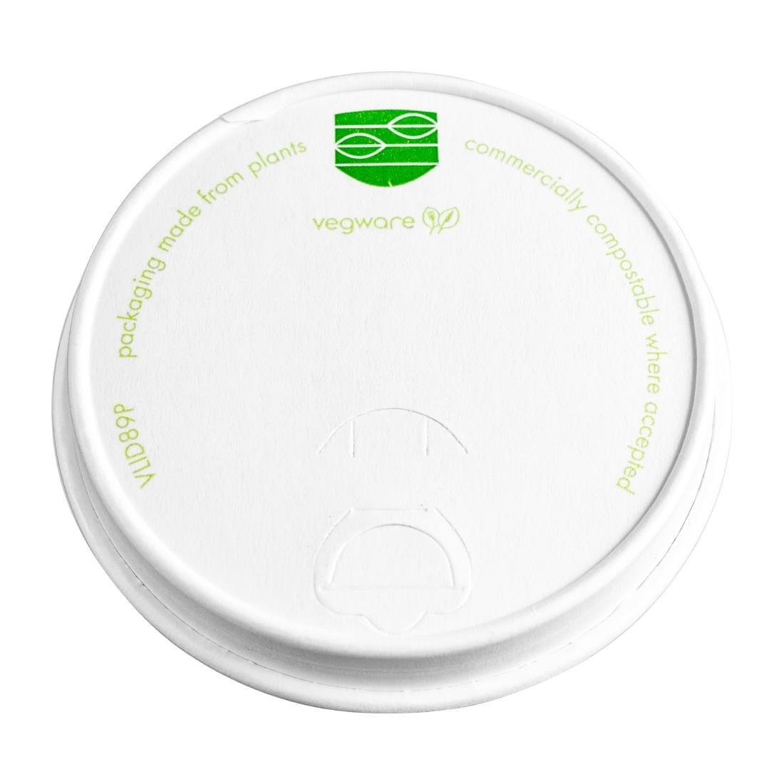 Vegware Compostable 89-Series Paper Hot Cup Lid (Pack of 1000) - CF887 Disposable Cups Vegware   