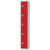 Elite Five Door Camlock Locker Red - CG613-C Steel Lockers 300mm Deep Elite Lockers   