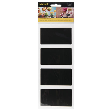 Securit  Adhesive Chalkboard Labels Rectangle (Pack of 8) - CM569  Securit   