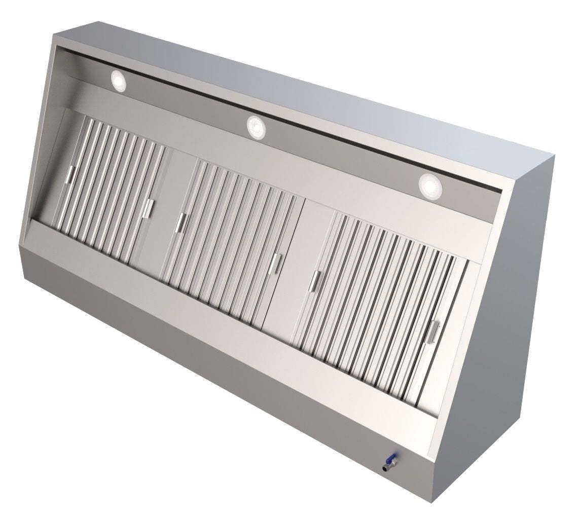 Combisteel Stainless Steel Wall-Mounted Extraction Hood 1000mm Wide x 1100mm Deep - 7333.1130 Kitchen Canopies & Cooker Hoods Combisteel   