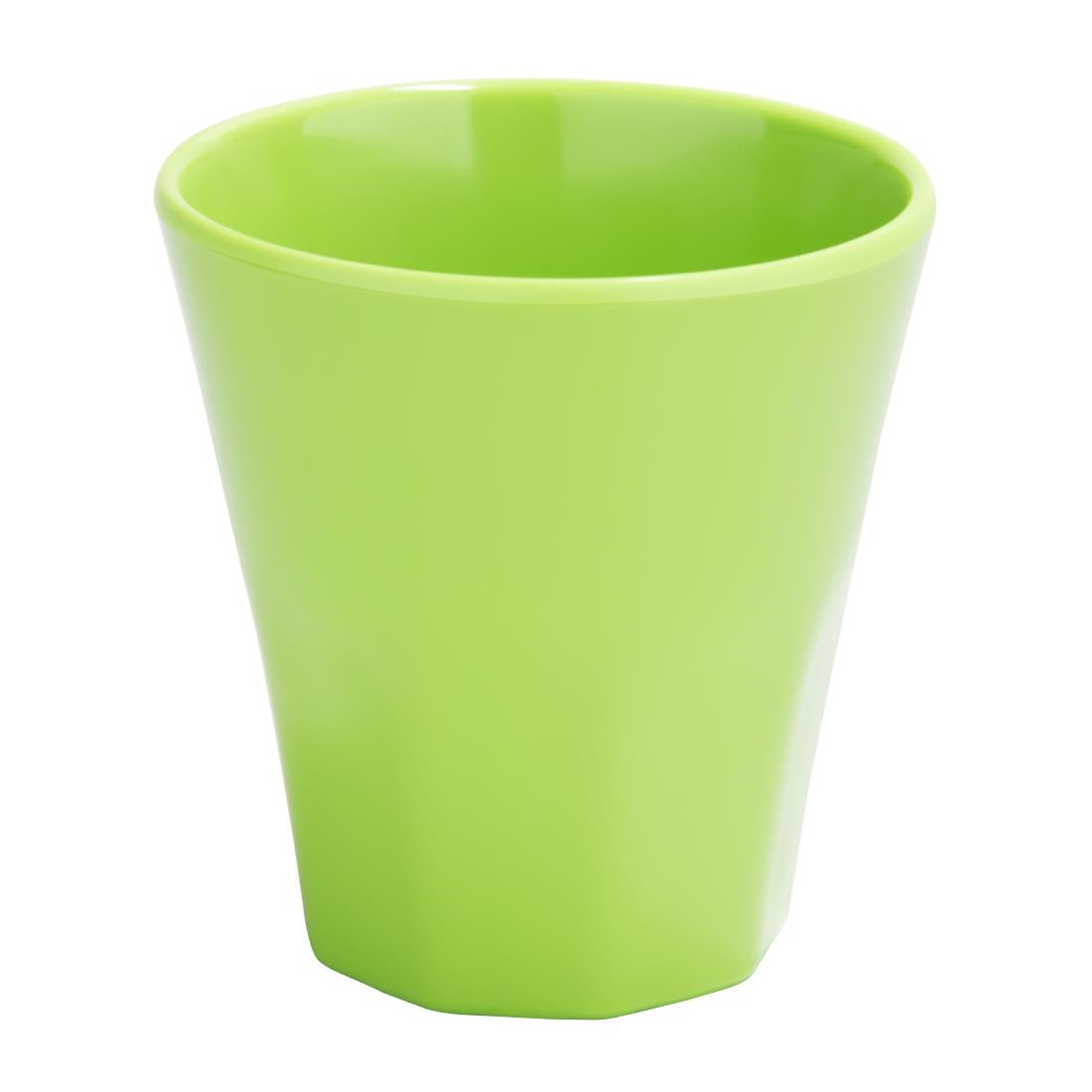 Olympia Kristallon Melamine Plastic Tumbler Green 290ml (Pack of 6) - CR345 Plastic Drinkware Olympia   