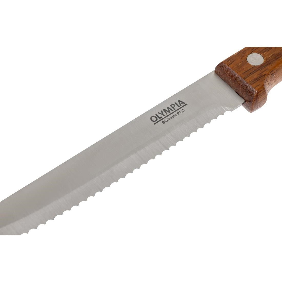 Olympia Rounded Steak Knives Wood (Pack of 12) - CS717  Olympia   