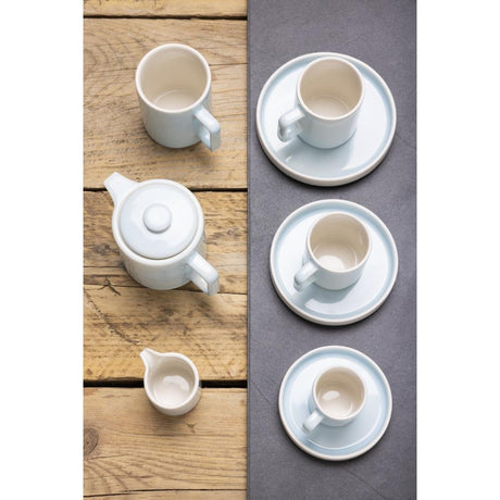 Olympia Fondant Saucers Aqua 115mm (Pack of 6) - CU183 Olympia Designs Olympia   