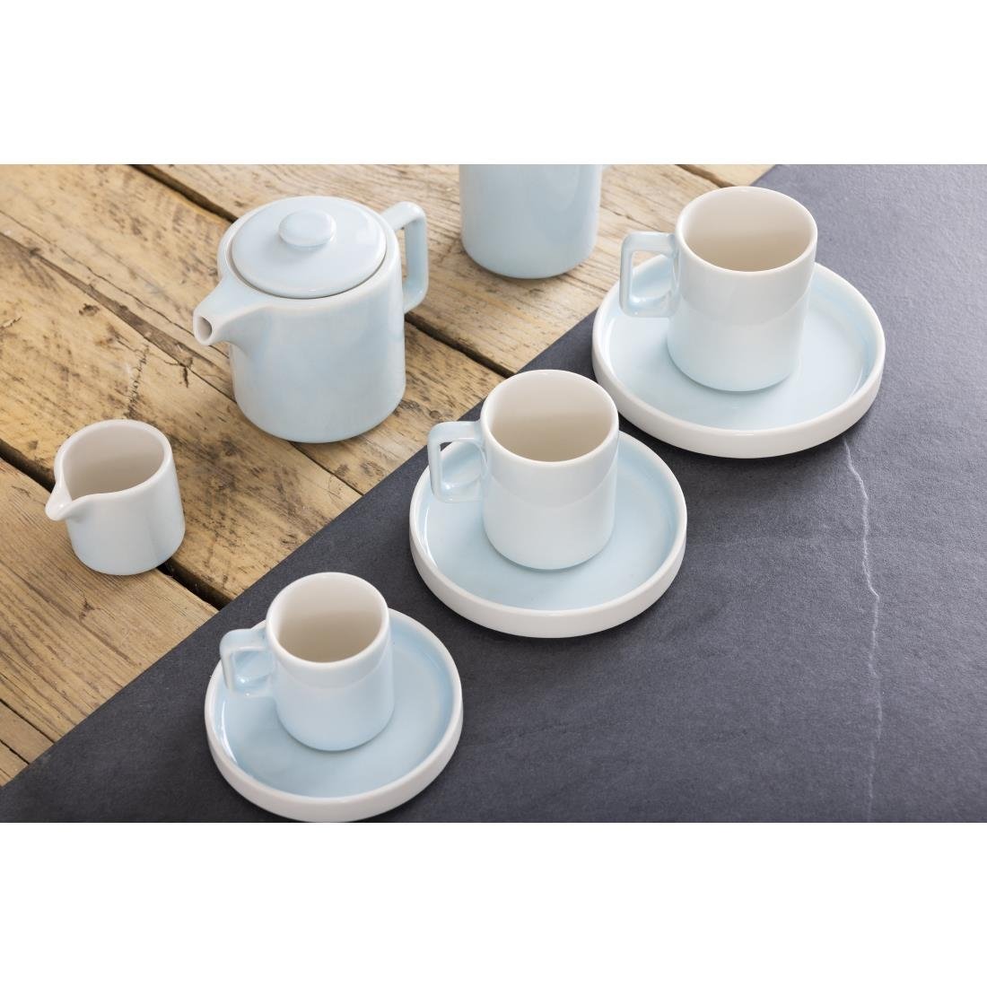 Olympia Fondant Saucers Aqua 115mm (Pack of 6) - CU183 Olympia Designs Olympia   