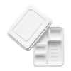 Vegware 5 Compartment Bagasse Meal Trays with Lid (Pack of 200) - CU546 Takeaway Food Containers Vegware   