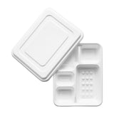 Vegware 5 Compartment Bagasse Meal Trays with Lid (Pack of 200) - CU546 Takeaway Food Containers Vegware   