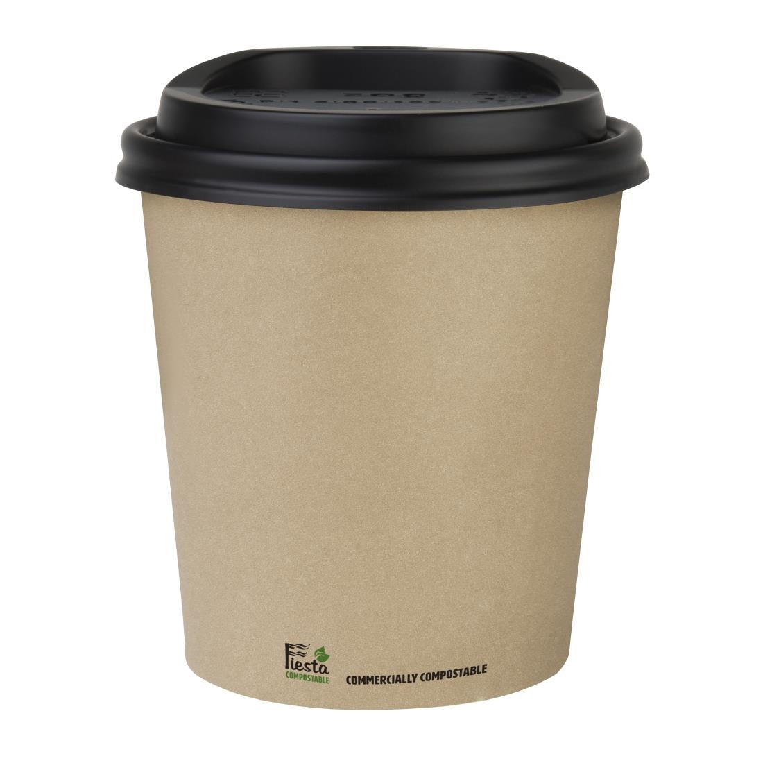 Fiesta Compostable Coffee Cups Single Wall 8oz (Pack of 1000) - CU980 Disposable Cups Fiesta Compostable   