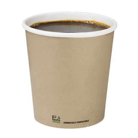 Fiesta Compostable Coffee Cups Single Wall 8oz (Pack of 1000) - CU980 Disposable Cups Fiesta Compostable   