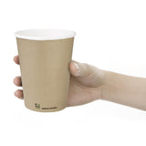 Fiesta Compostable Coffee Cups Single Wall 12oz (Pack of 50) - CU983 Disposable Cups Fiesta Compostable   