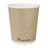 Fiesta Compostable Coffee Cups Double Wall 227ml / 8oz (Pack of 500) - CU984 Disposable Cups Fiesta Compostable   