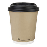 Fiesta Compostable Coffee Cups Double Wall 227ml / 8oz (Pack of 500) - CU984 Disposable Cups Fiesta Compostable   