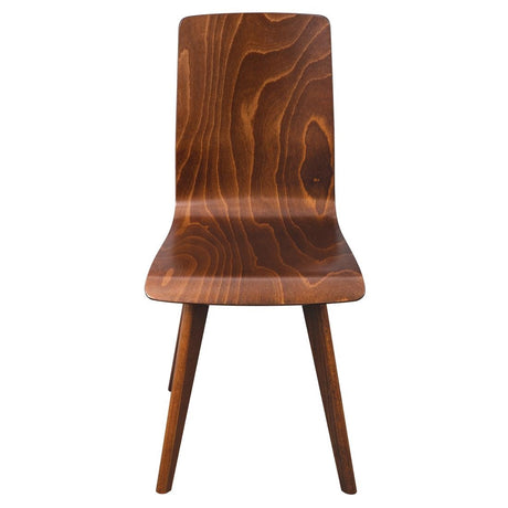 Fameg Wooden Flow Bentwood Walnut Side Chairs (Pack of 2) - CW009 Wooden Dining Chairs Fameg   