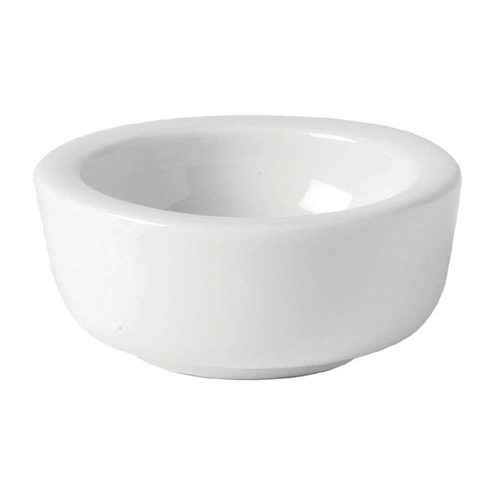 Utopia Titan Butter Dishes White 65mm (Pack of 6) - CW265 Utopia Crockery Utopia   