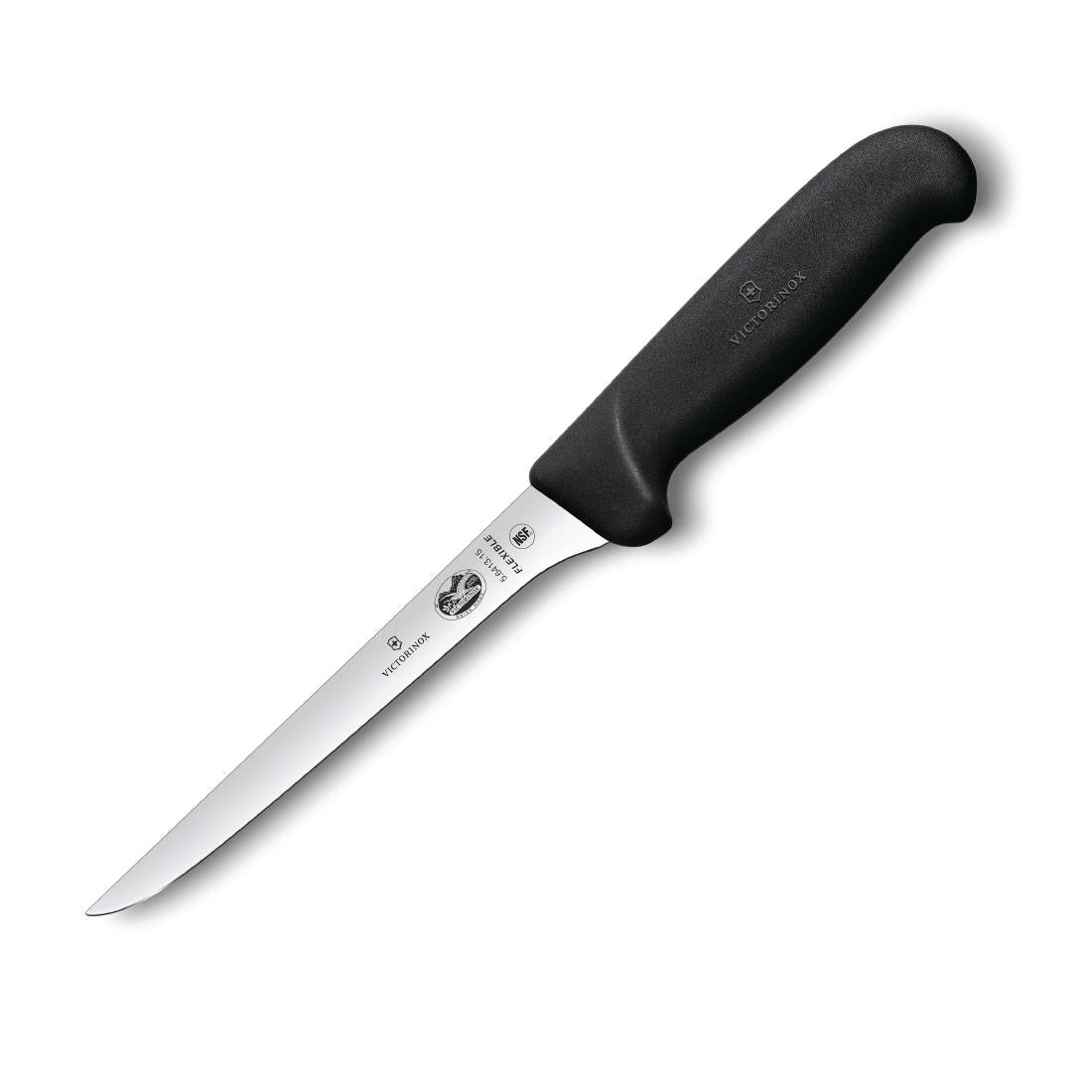 Victorinox Fibrox Boning Knife Curved Edge Narrow Flexible Blade 15cm - CW457  Victorinox   