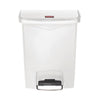 Rubbermaid Slim Jim Step on Bin Front Pedal 30Ltr White - CW582  Slim Jim   