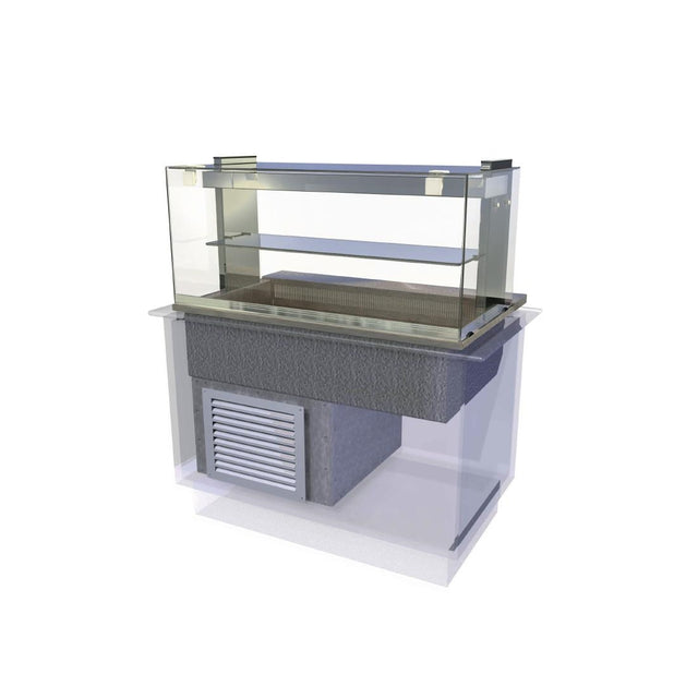 Kubus Drop In Chilled Deli Serve Over Counter 1175mm KCDL3HT - CW626  Kubus   