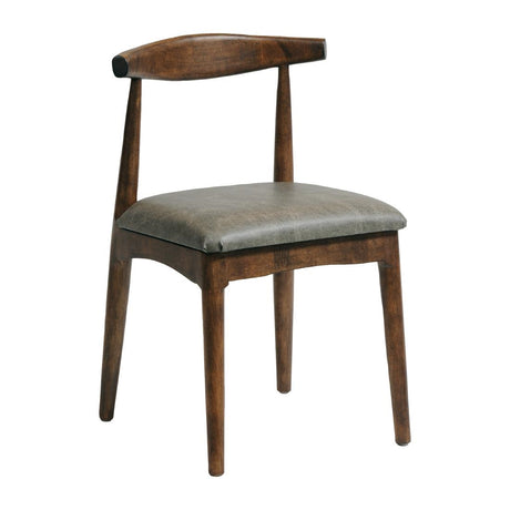 Austin Dining Chair Vintage with Helbeck Saddle Ash Seat (Pack of 2) - CX431 Wooden Dining Chairs Everyday   