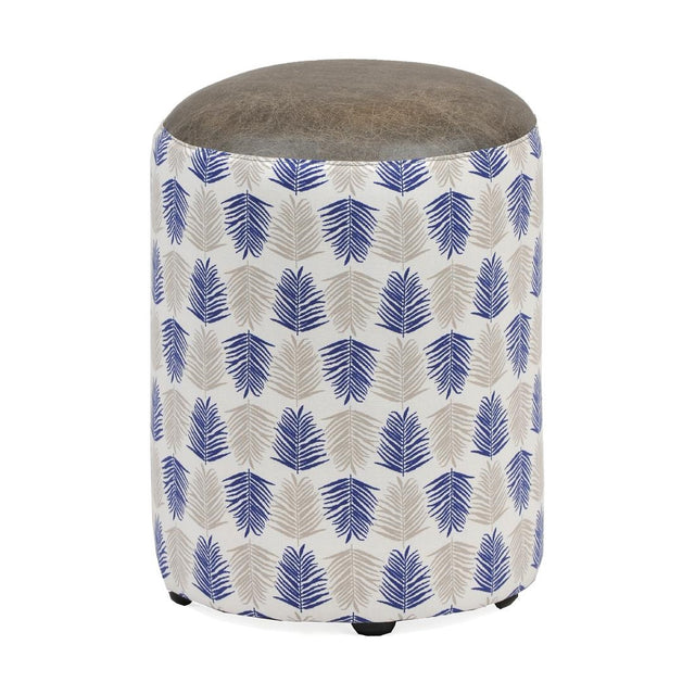 Alfresco Cylinder Ash Stool Marine (Pack of 2) - CX451 Faux Leather Bar Stools Everyday   