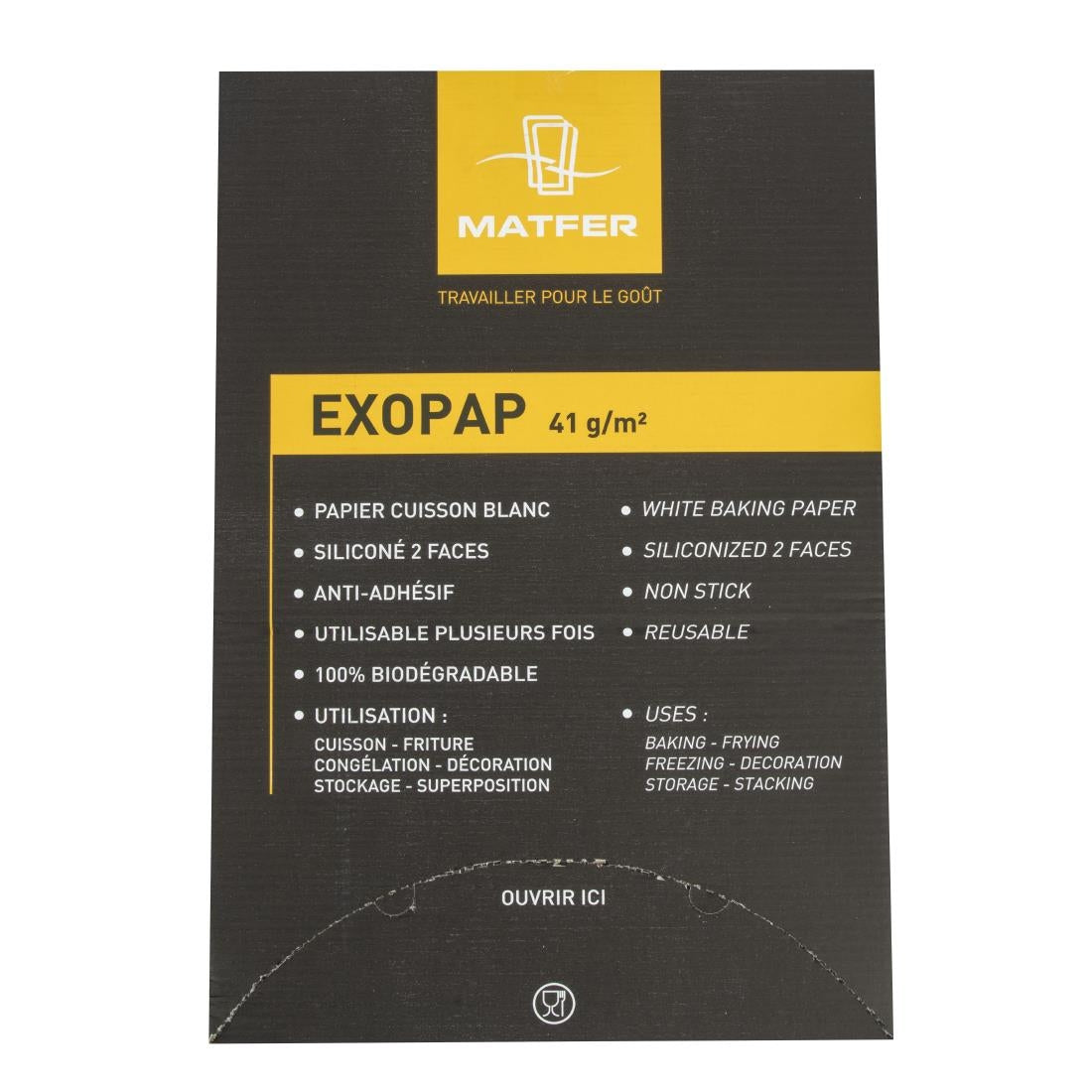 Matfer Bourgeat Exopap Baking Paper 600 x 400mm (Pack of 500) - CX520  Matfer Bourgeat   