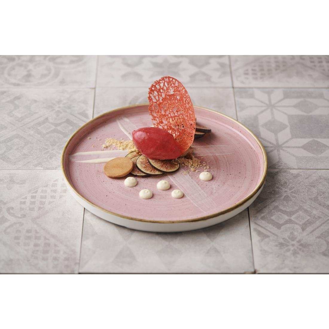 Churchill Stonecast Walled Plates Duck Egg 260mm (Pack of 6) - CX635 Plates Churchill