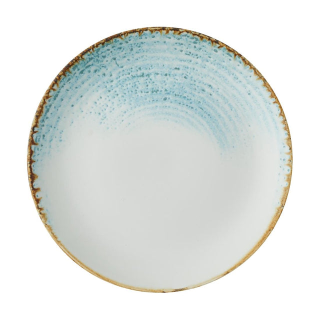 Churchill Homespun Accents Aquamarine Evolve Coupe Plates 165mm (Pack of 12) - CX672 Plates Churchill