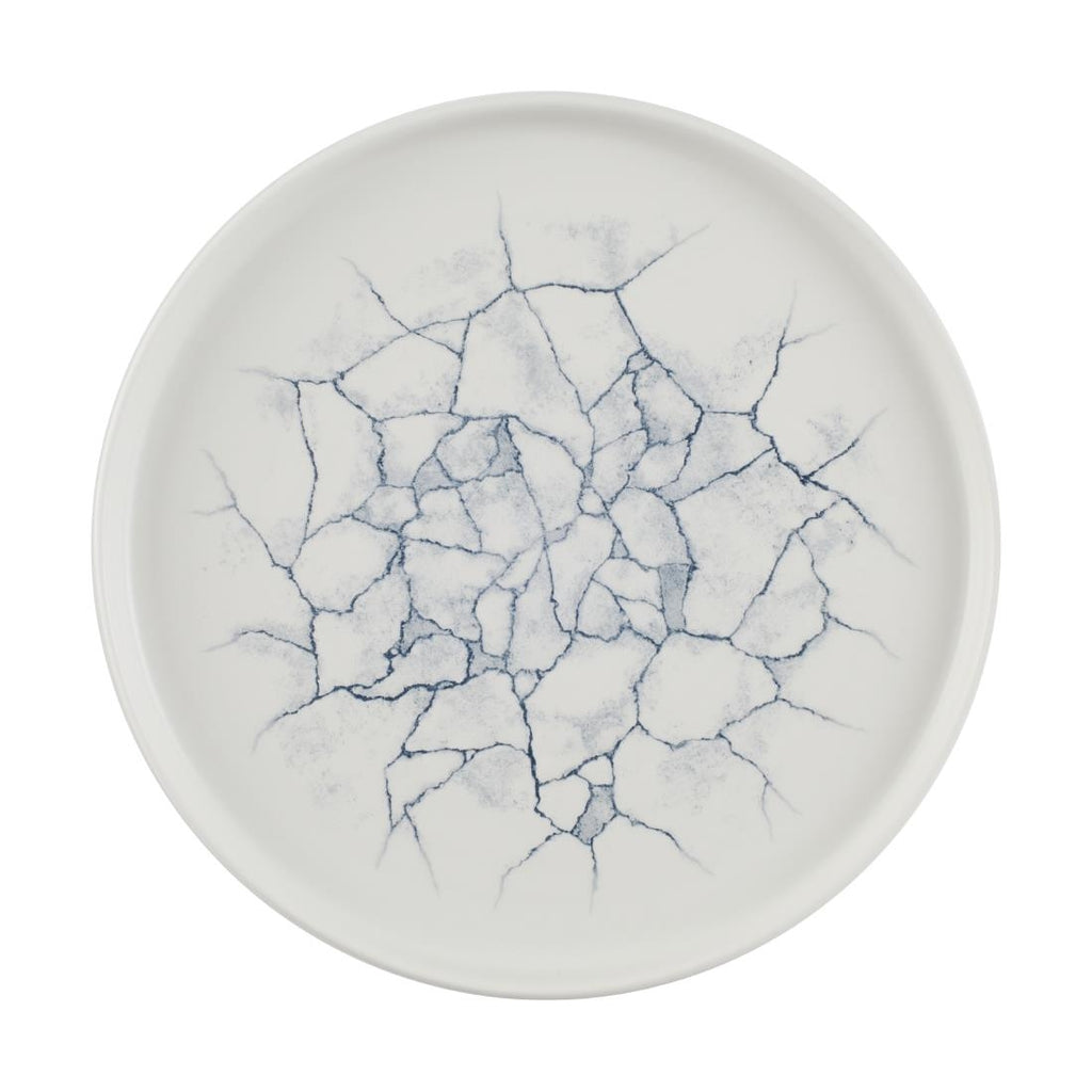 Churchill Studio Prints Kintsugi Pearl Walled Plates Grey 260mm (Pack of 6) - CX698 Plates Churchill