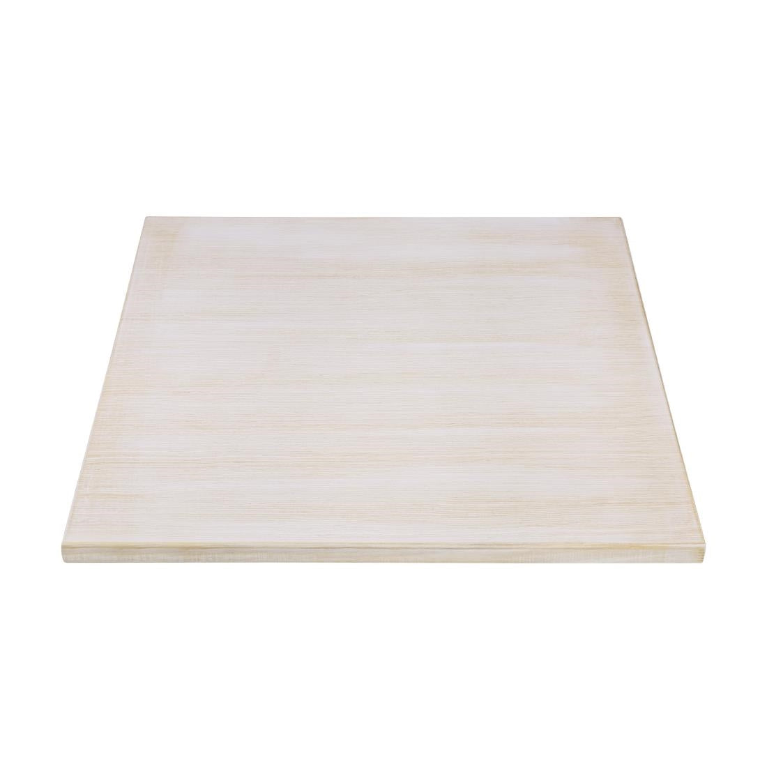 Bolero Pre-drilled Square Table Top Vintage White 700mm - CY951 Wood Effect Table Tops Bolero   