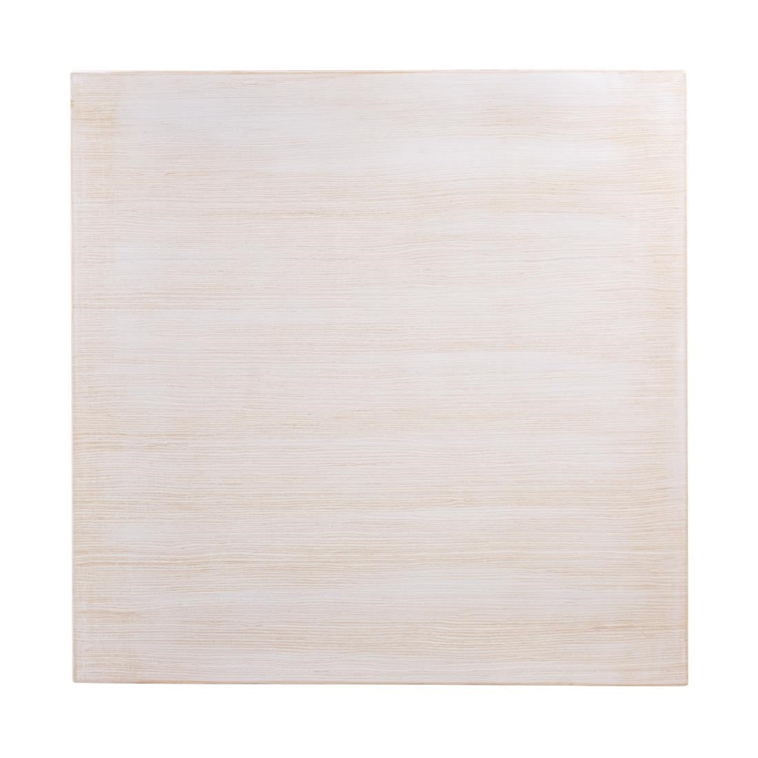 Bolero Pre-drilled Square Table Top Vintage White 700mm - CY951 Wood Effect Table Tops Bolero   