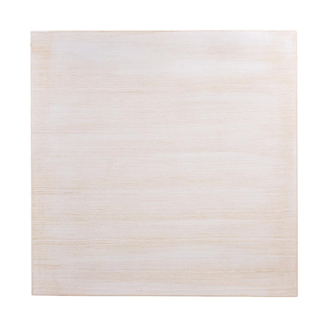 Bolero Pre-drilled Square Table Top Vintage White 700mm - CY951 Wood Effect Table Tops Bolero   