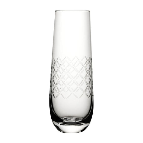 Utopia Raffles Diamond Champagne Glasses 300ml (Pack of 6) - CZ060 Champagne Glasses Utopia   